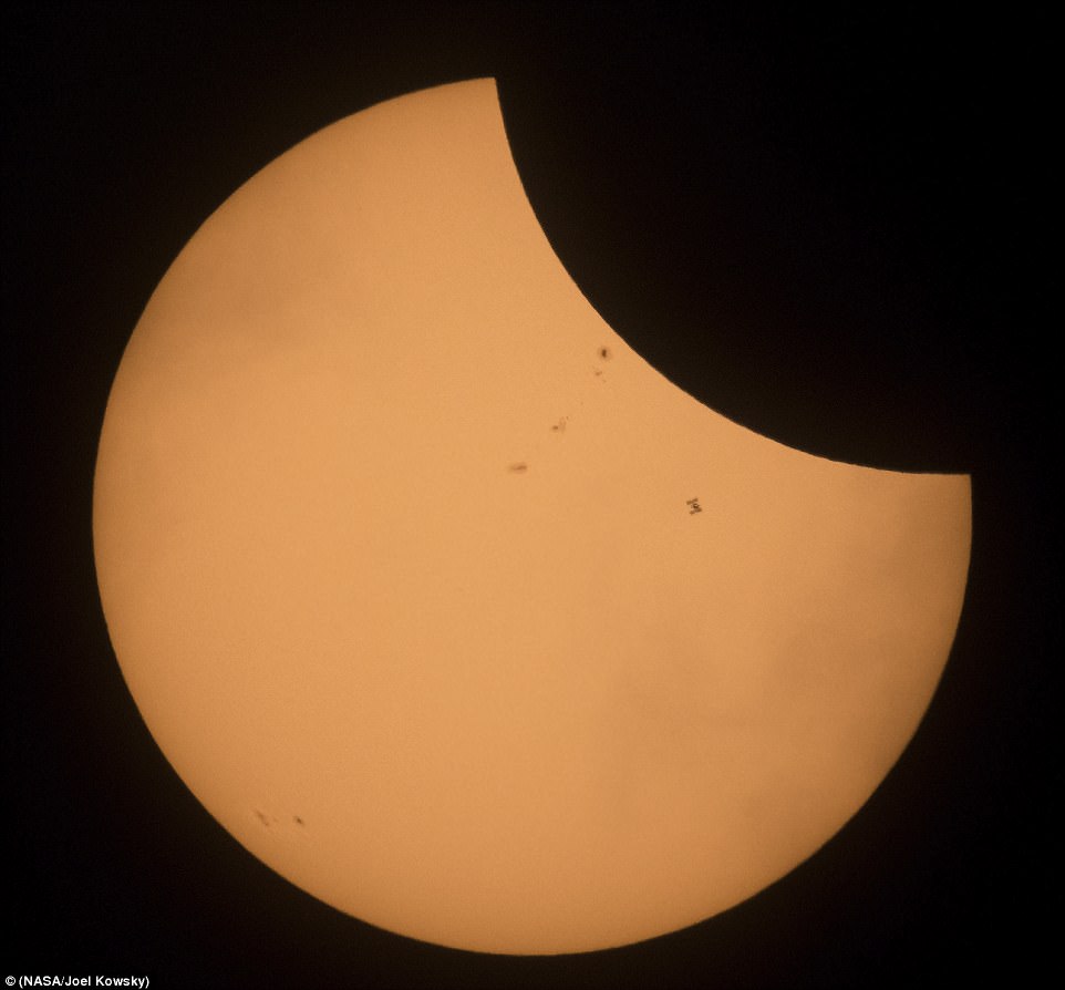 One of the most striking snaps to come out of this week's eclipse was an image of the International Space Station's (ISS) transit across the sun during the event&nbsp;